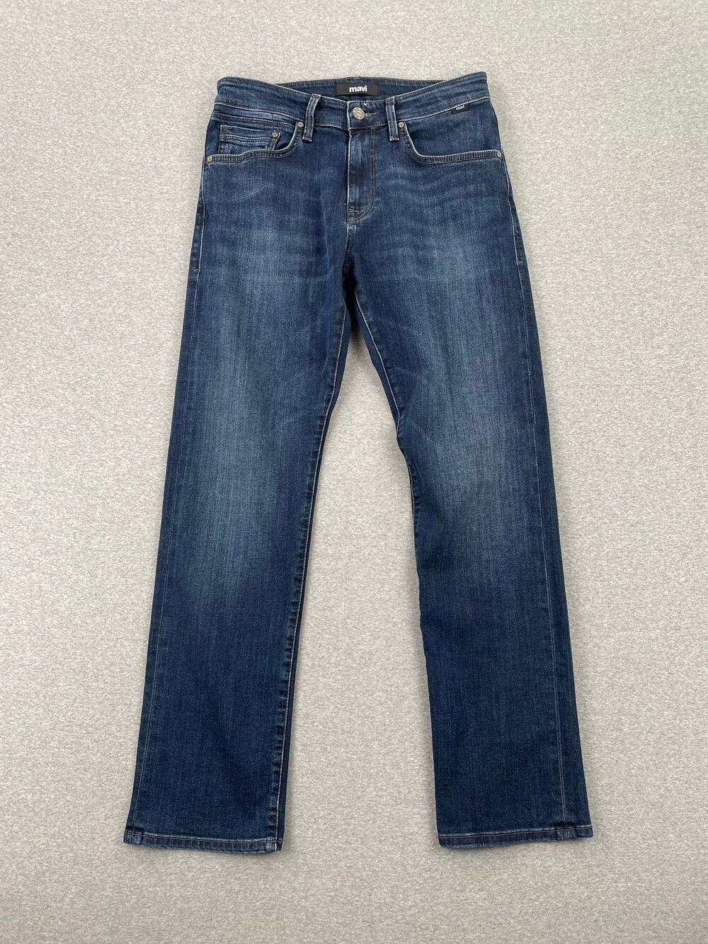 Mavi Jeans Mens 32/30 Zach Straight Leg Dark Wash Denim Mid Rise